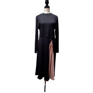 Pretty Garden Black Sweater Dress